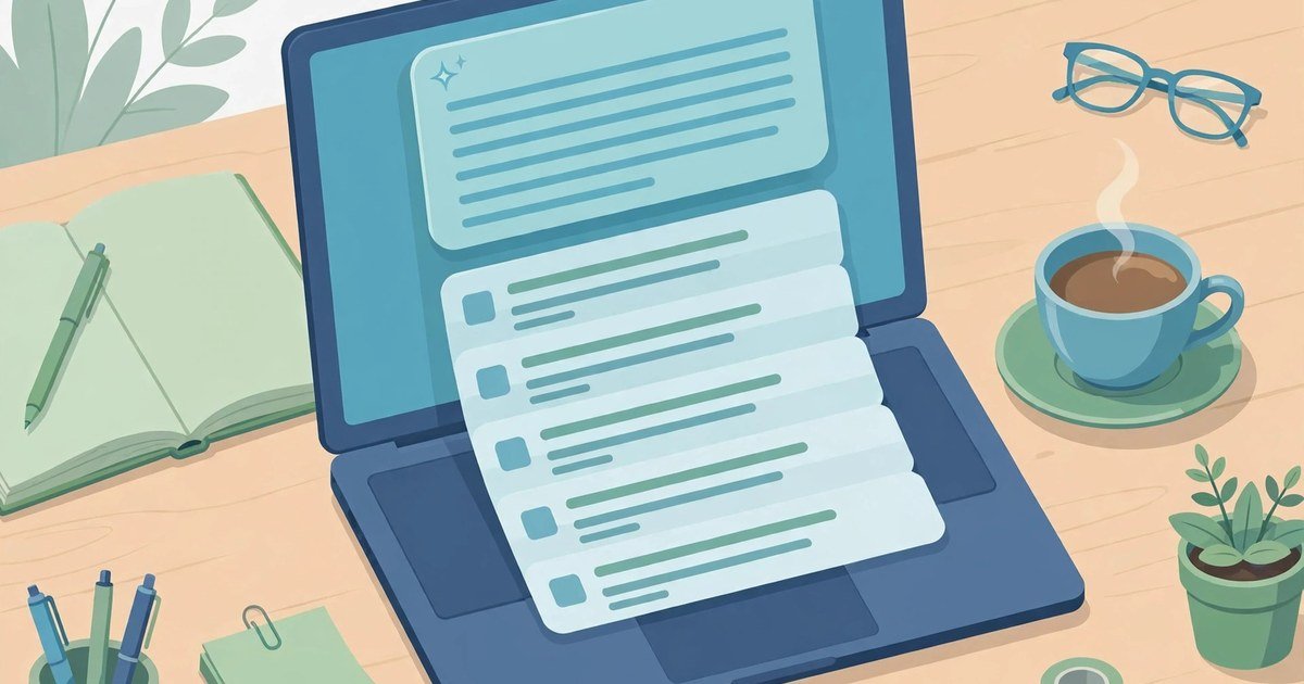 Google AI Overviews summary box above search results on a laptop, small business SEO concept