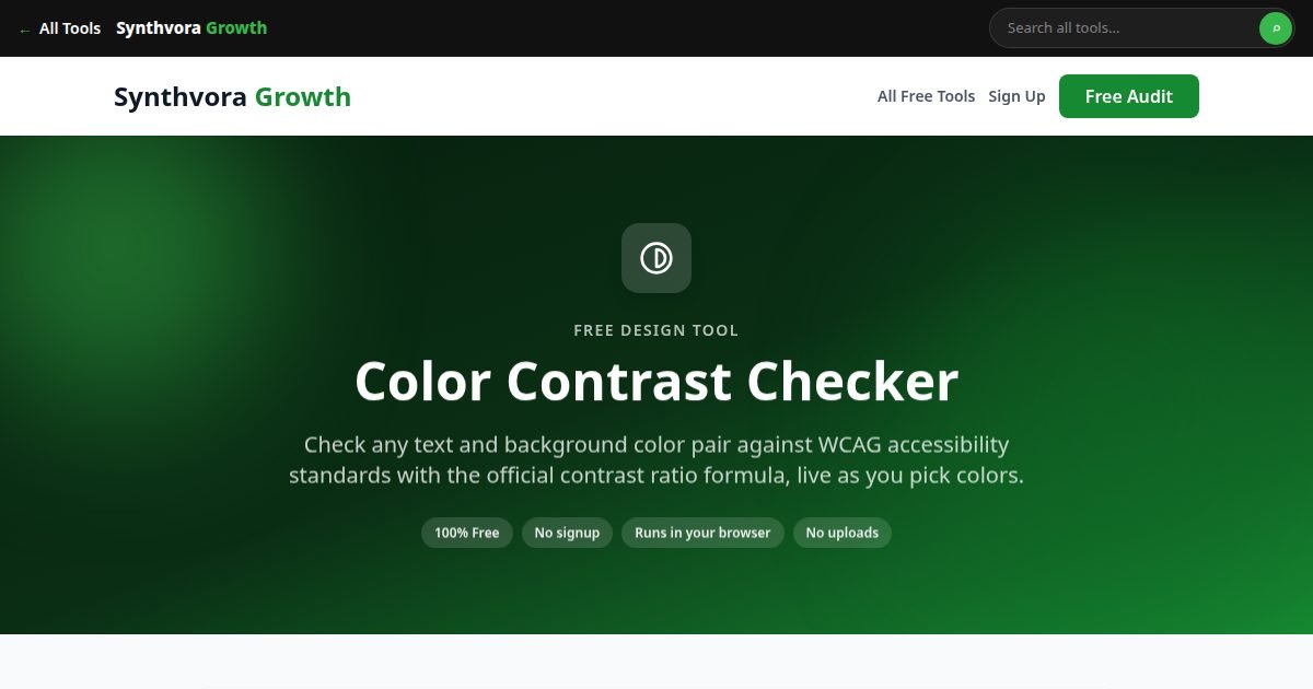 Color Contrast Checker tool preview