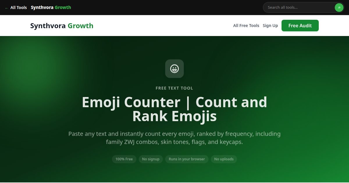 Emoji Counter | Count and Rank Emojis tool preview
