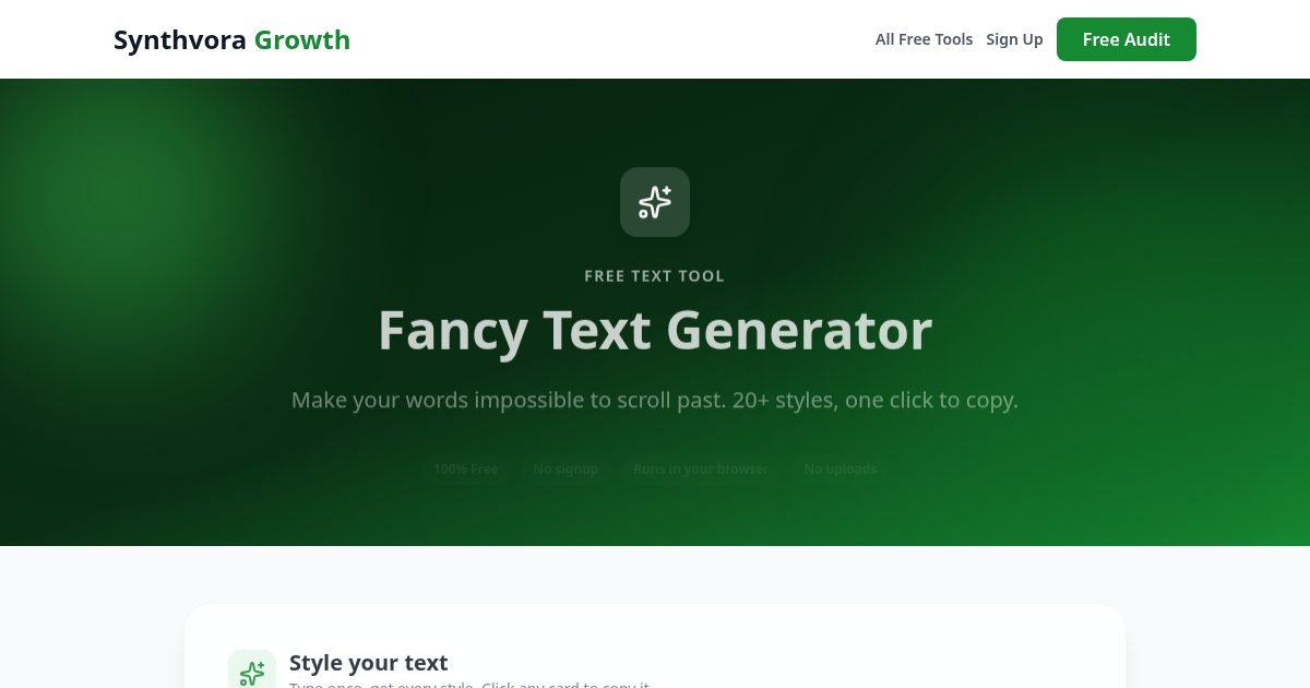 Fancy Text Generator tool preview