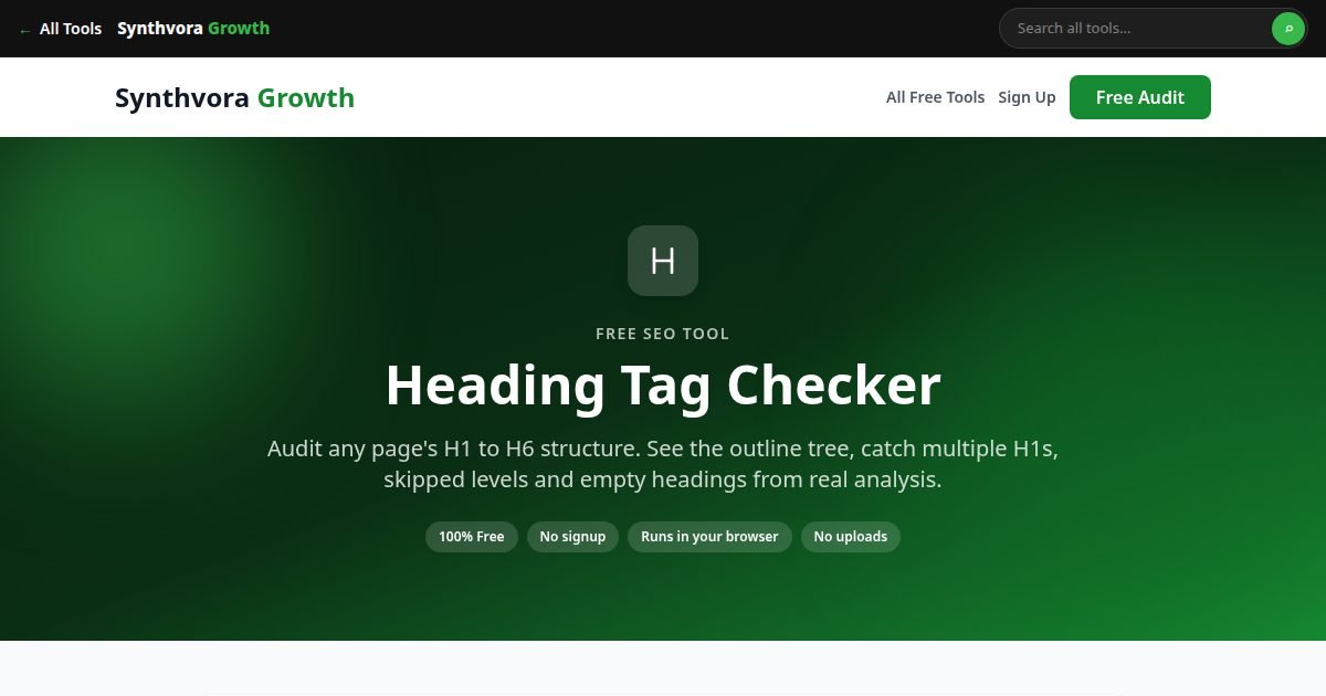 Heading Tag Checker tool preview
