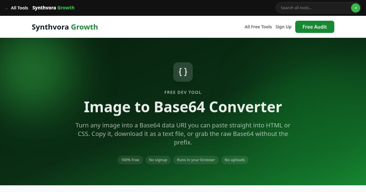 Image to Base64 Converter tool preview