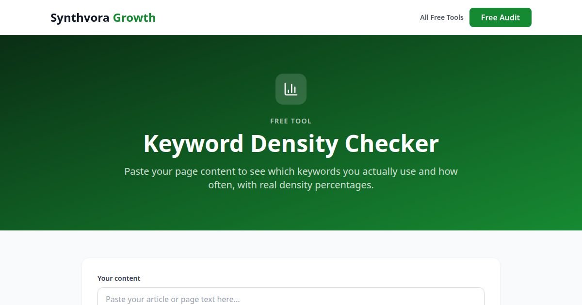 Keyword Density Checker tool preview