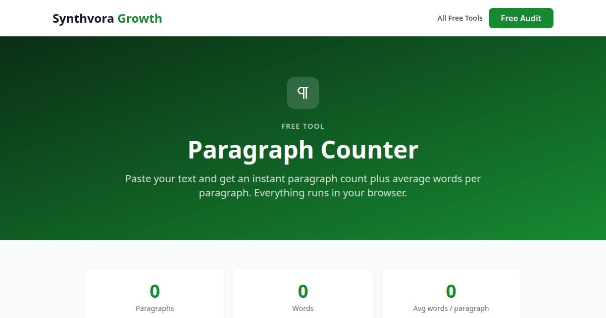 Paragraph Counter tool preview