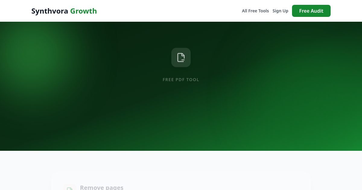 Delete Pages from PDF tool preview