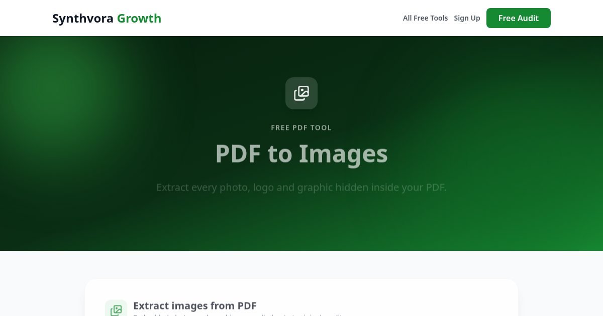 PDF to Images Converter tool preview