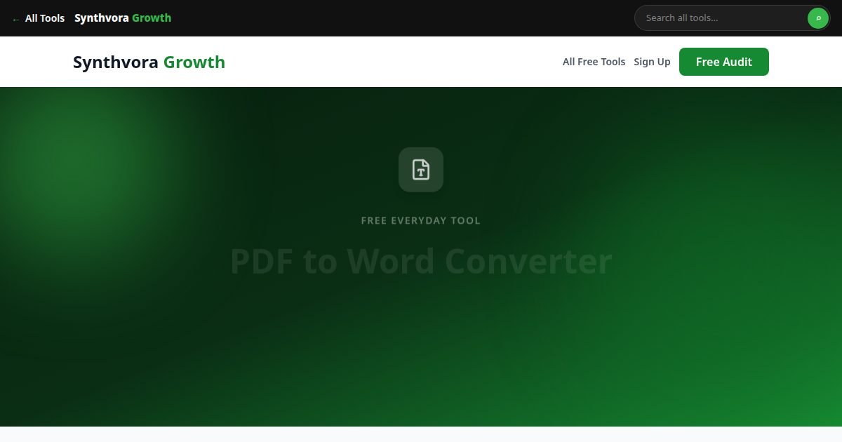 PDF to Word Converter tool preview