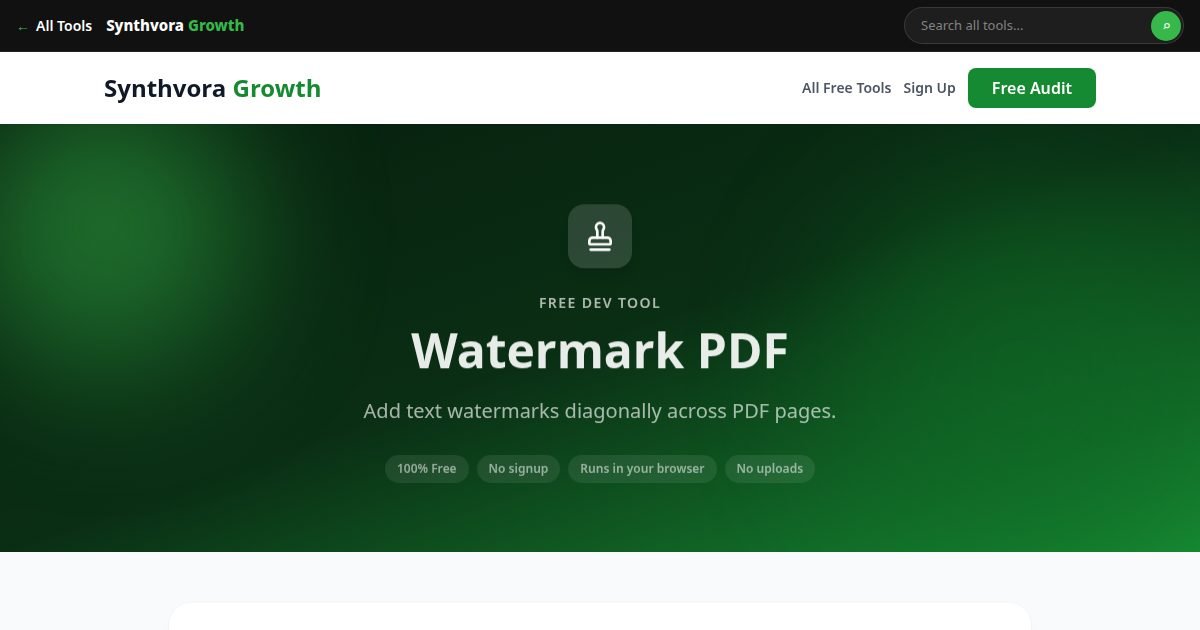 Watermark PDF tool preview