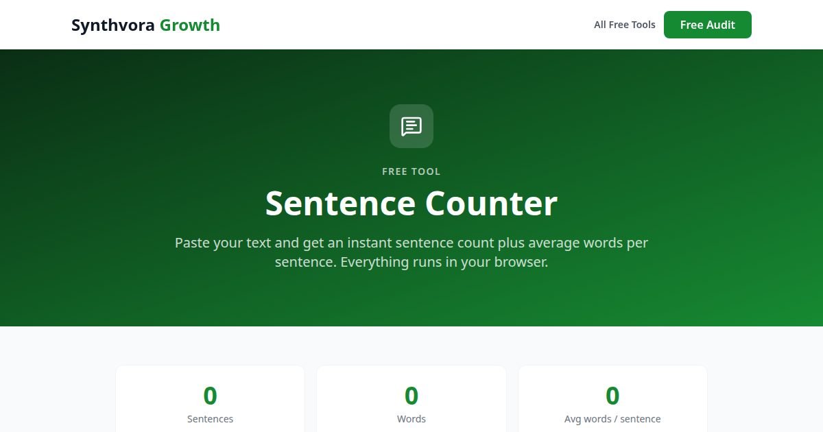 Sentence Counter tool preview