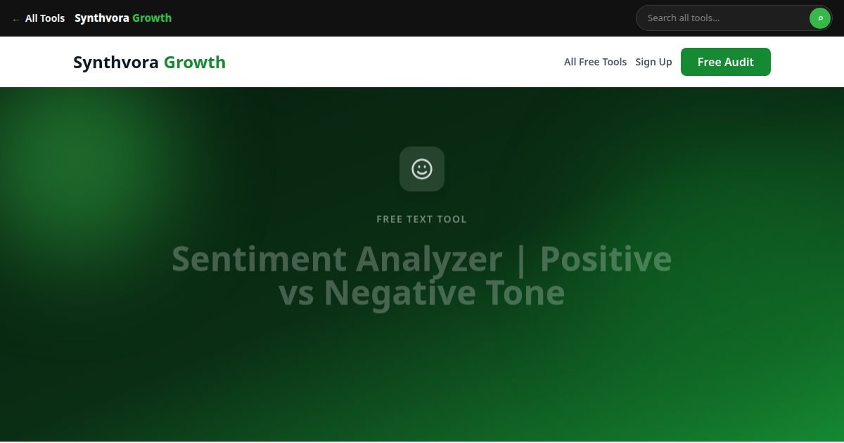 Sentiment Analyzer | Positive vs Negative Tone tool preview