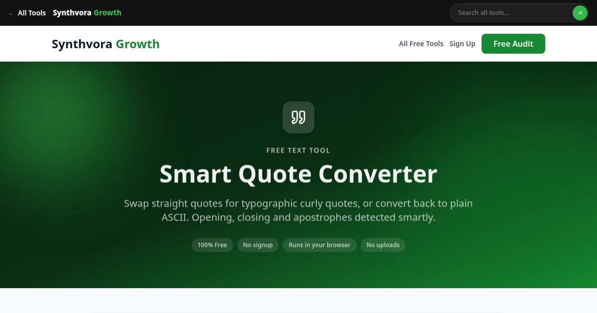 Smart Quote Converter tool preview