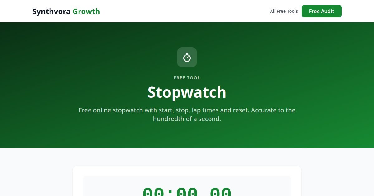 Stopwatch tool preview