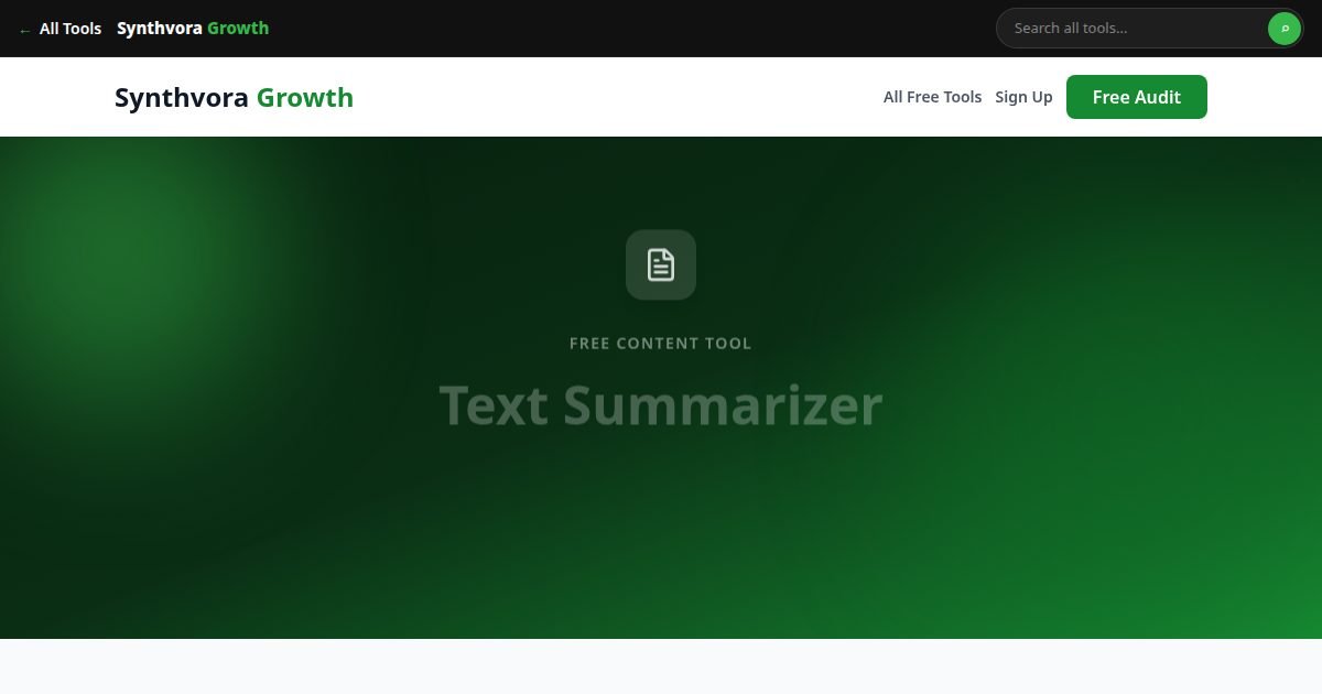Text Summarizer tool preview