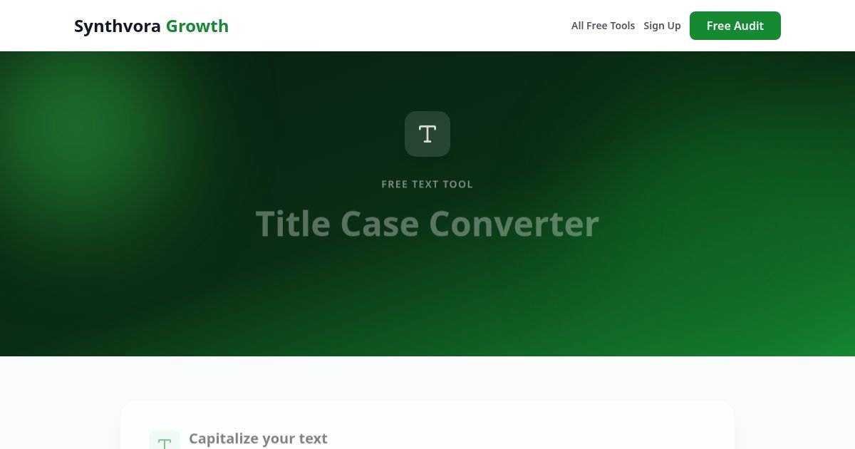 Title Case Converter tool preview