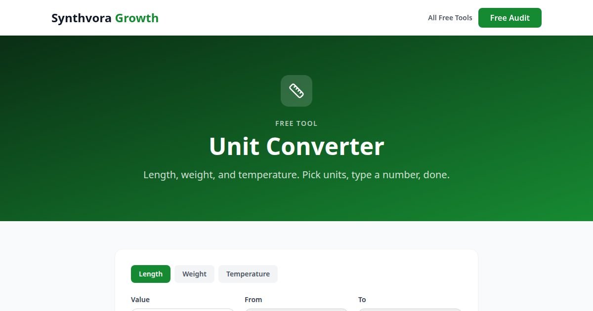 Unit Converter tool preview