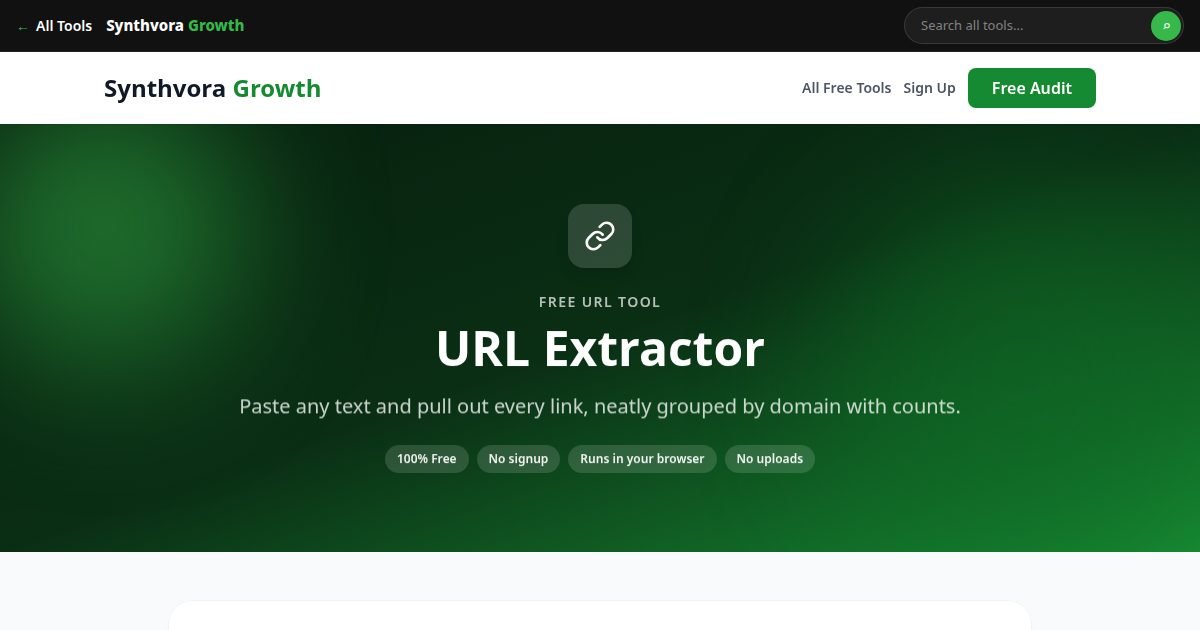URL Extractor tool preview