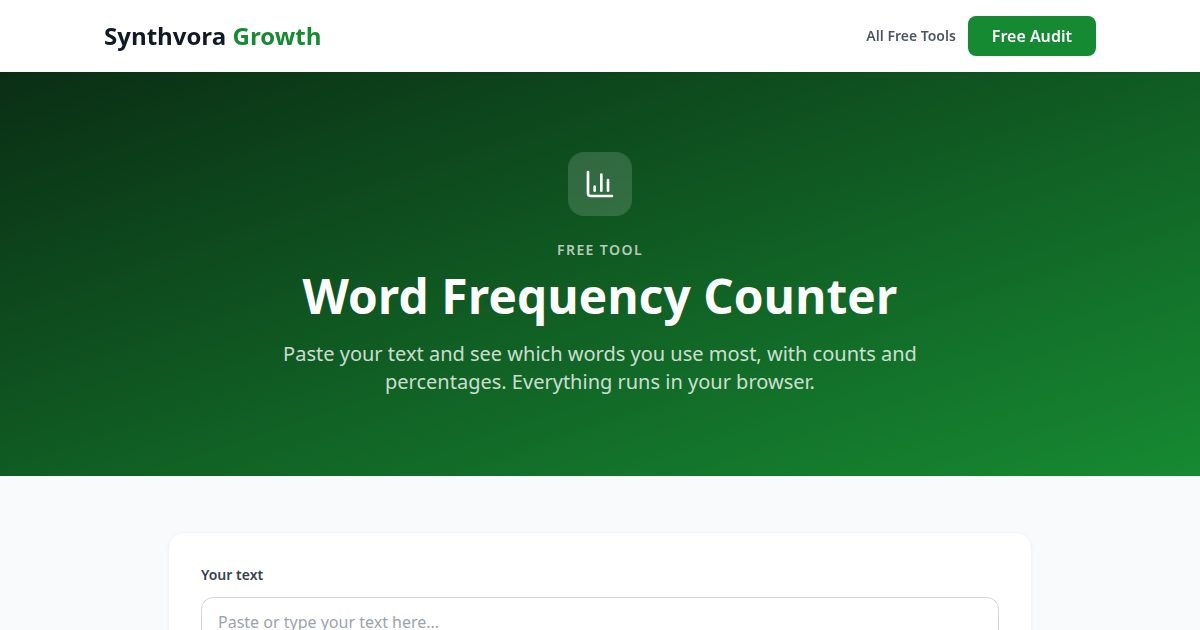 Word Frequency Counter tool preview